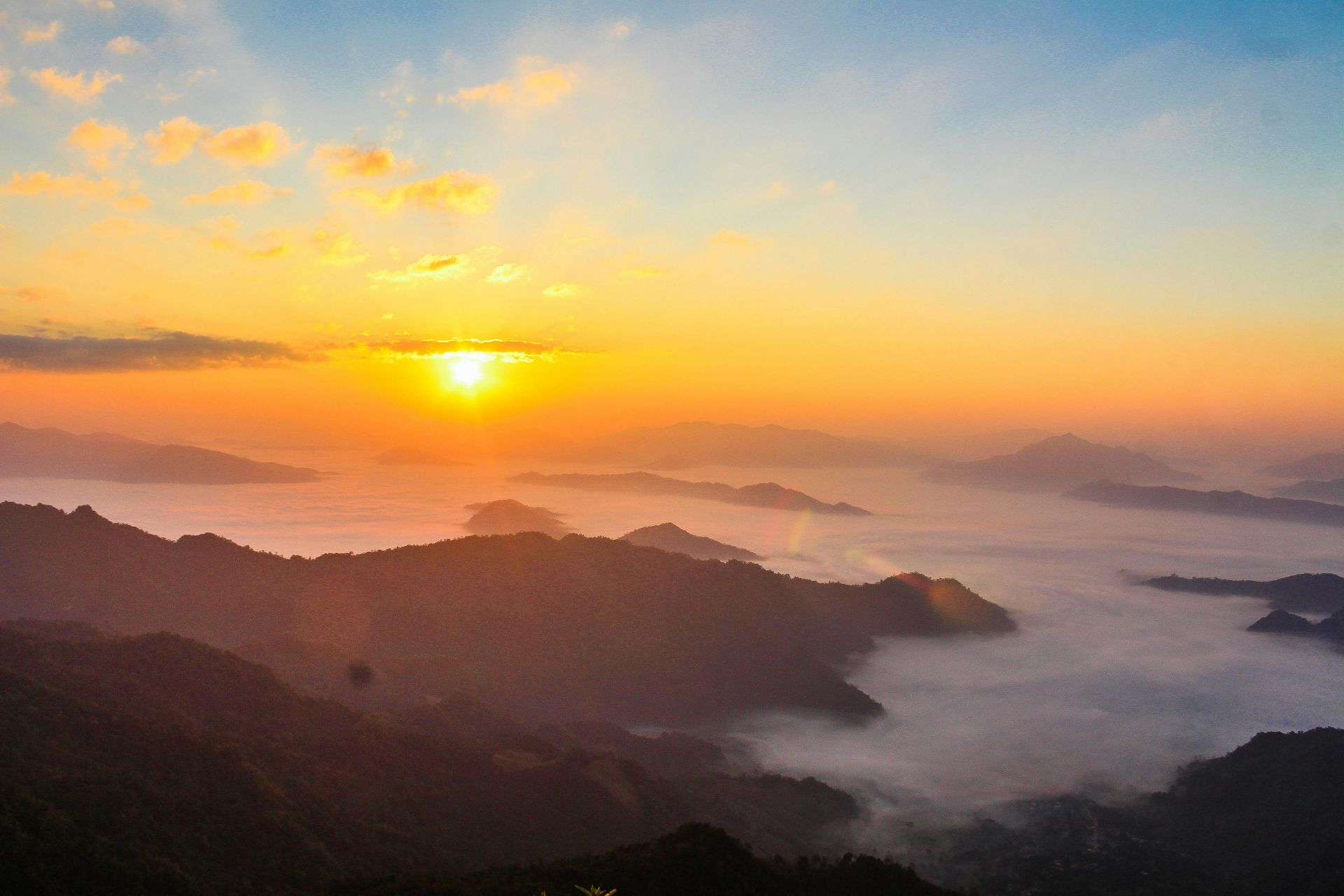 Sunrise over the mountains
